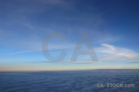 Above blue sky cloud.