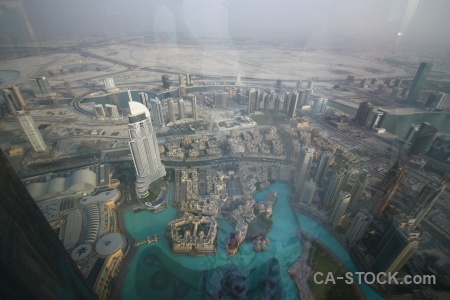 Aerial uae cityscape road western asia.