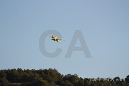 Airplane firefighting javea europe montgo fire.