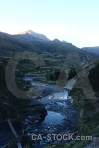 Altitude colca valley sky south america river.