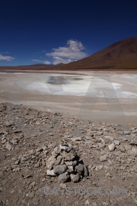 Altitude mountain laguna verde landscape cloud.