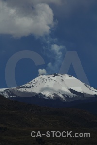 Altitude sabancaya cloud volcano snowcap.