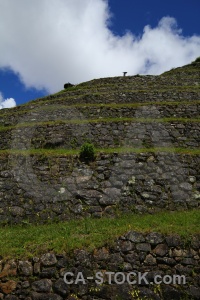 Altitude stone inca trail andes ruin.