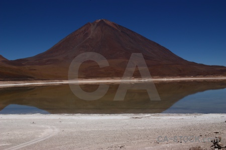 Altitude volcano licancabur lake mountain.