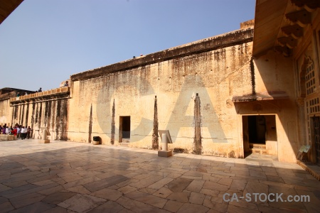 Amer palace fort building india sky.