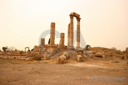 Amman ancient roman block pillar.