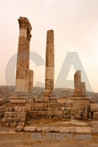 Amman pillar stone archaeological jordan.