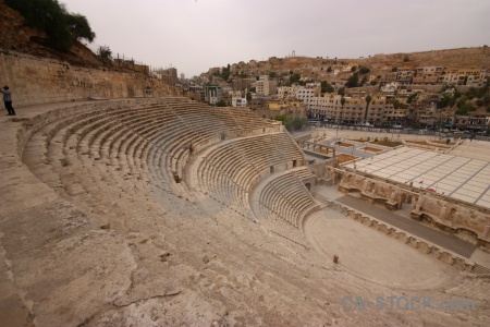 Amphitheatre amman jordan ruin ancient.