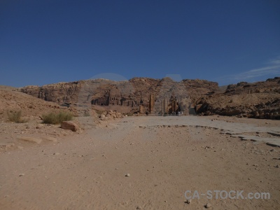 Ancient archaeological carving rock petra.