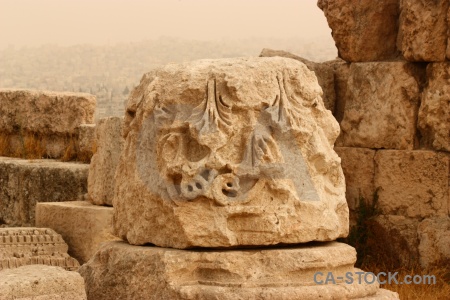 Ancient citadel western asia archaeological block.