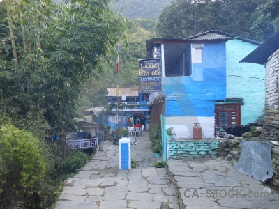 Annapurna sanctuary trek path asia nepal himalayan.