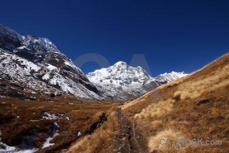 Annapurna south sky snowcap trek asia.