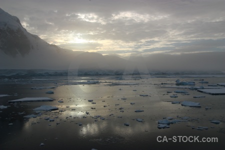 Antarctica antarctic peninsula sky fog ice.