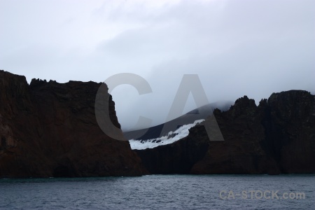 Antarctica antarctic peninsula water sky volcano.