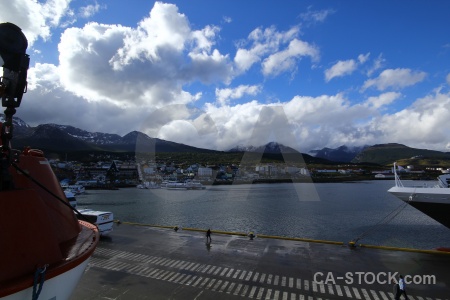 Antarctica cruise port argentina harbour boat.