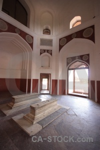 Archway stone inside marble monument.