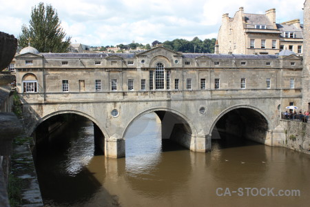 Archway white building bridge.