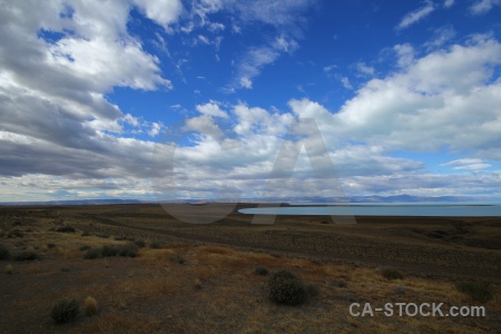 Argentina grass lake cloud argentino.