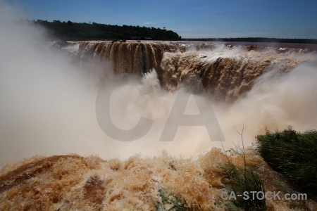 Argentina iguassu falls sky iguazu river south america.