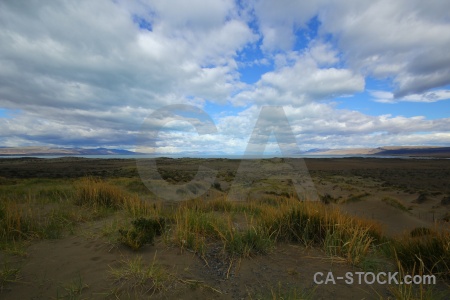 Argentina lake cloud grass lago argentino.