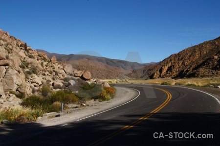 Argentina landscape road sky mountain.