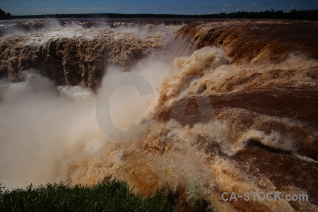 Argentina waterfall south america river sky.