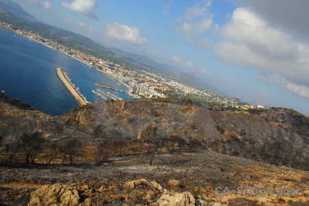 Ash burnt europe javea montgo fire.