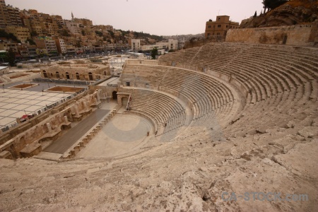 Asia amphitheatre sky ruin western.