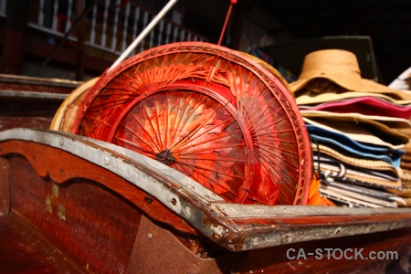 Asia boat floating market canal.