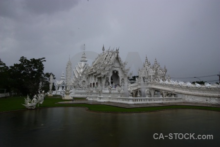 Asia chiang rai white temple cloud pond.