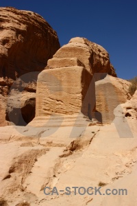 Asia cliff nabataeans cube sky.