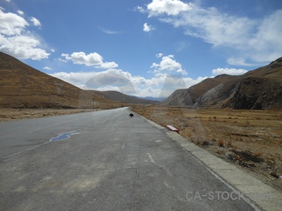 Asia east mountain altitude road.