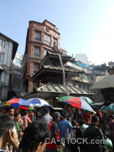 Asia person building kathmandu market.