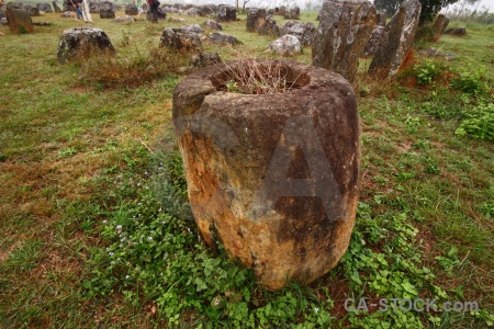 Asia phonsavan grass site 1 plain of jars.