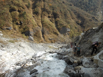 Asia river rock valley himalayan.