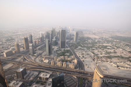 Asia road dubai skyscraper building.