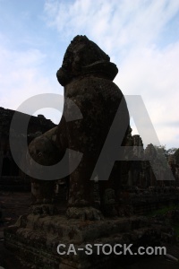 Asia ruin fungus sky angkor.