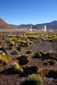 Atacama desert andes steam sky sand.