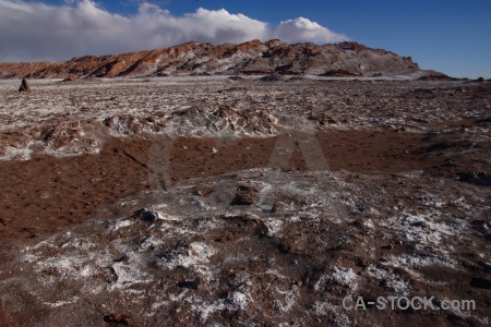 Atacama desert salt landscape cloud valle de la luna.