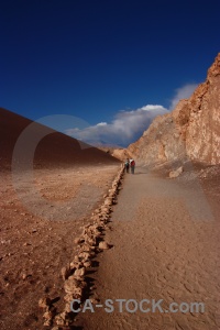 Atacama desert salt valle de la luna person valley of the moon.