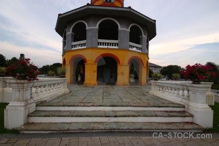 Bang pa in building asia southeast ayutthaya.