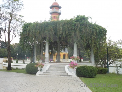 Bang pa in palace royal building tree southeast asia.