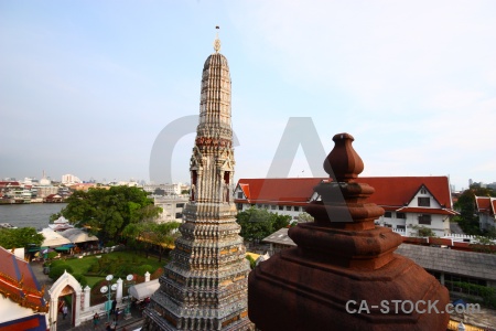 Bangkok wat arun ornate thailand building.