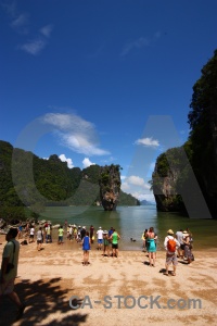 Beach cloud phang nga bay james bond sea.