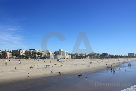 Beach person sea cityscape water.