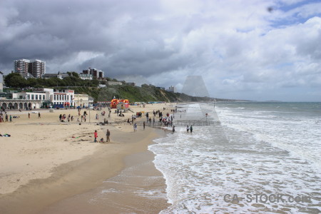 Beach wave white water sea.