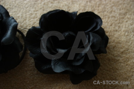 Black flower silk rose plant.