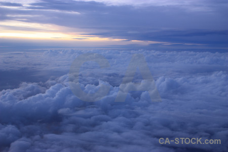 Blue above cloud sky.