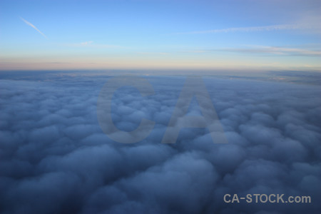 Blue above cloud sky.