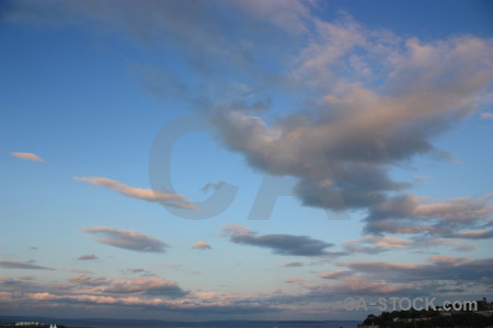 Blue cloud sky.